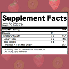 Close-up of Konsyl Strawberry-Kiwi gummy