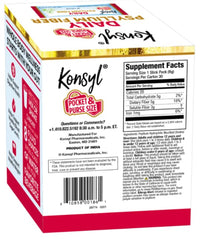 Konsyl Psyllium Fiber Powder 30-pack box and sticks
