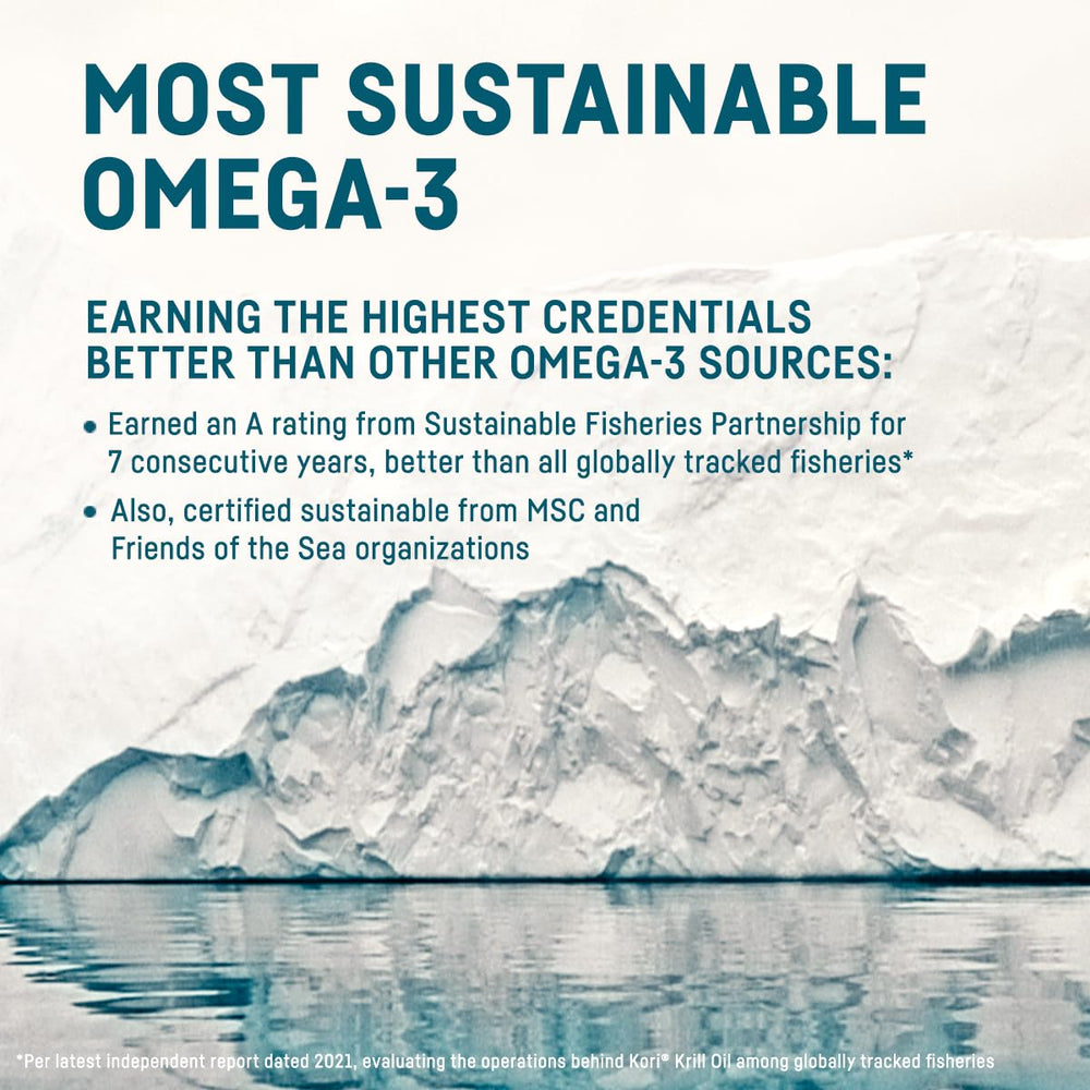 Ingredients image showing krill oil with EPA, DHA and astaxanthin