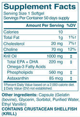 Kori Krill Omega 3 Excel 1000mg softgels bottle close-up label