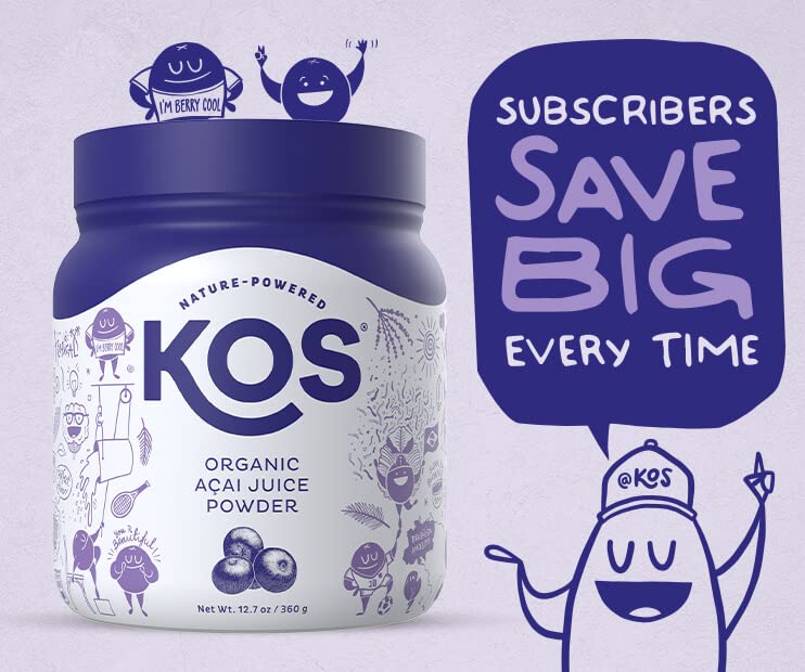 USDA Organic Certified by CCOF label on KOS Acai Powder packaging