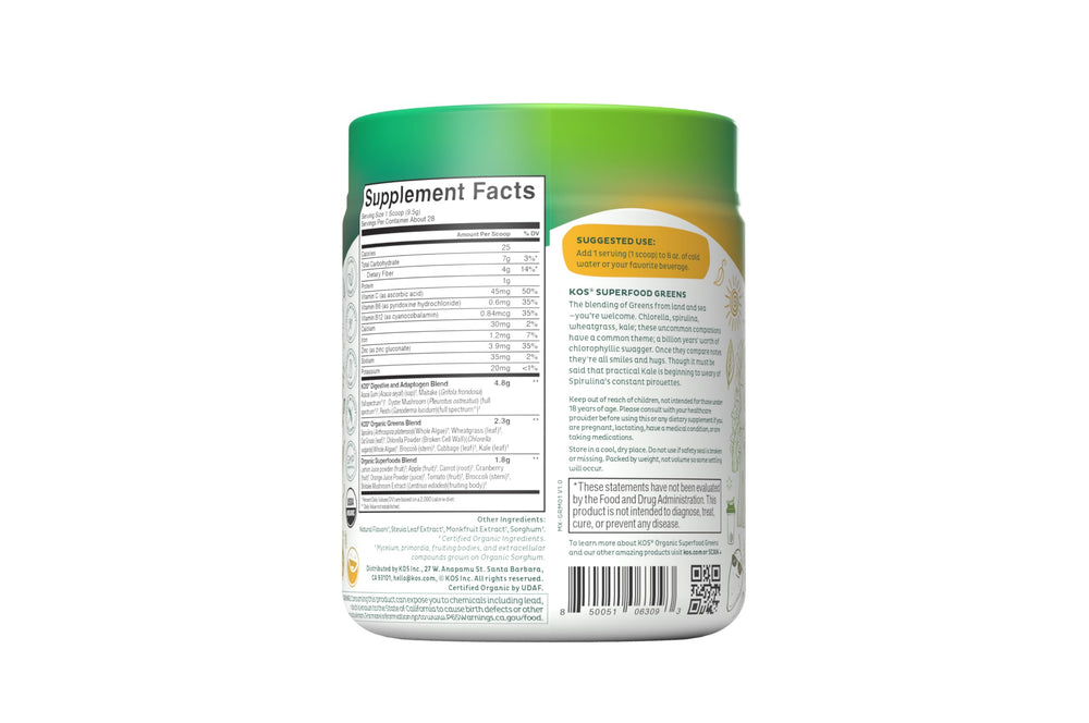 USDA Organic and GMP-certified facility icons