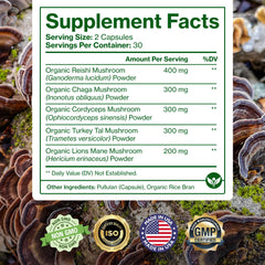 Kosher and Halal friendly mushroom capsules