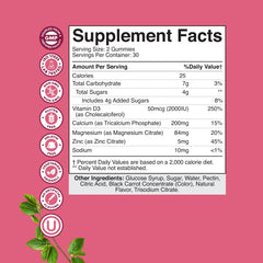 Kosher certified, Non-GMO Calcium Magnesium Zinc Gummies