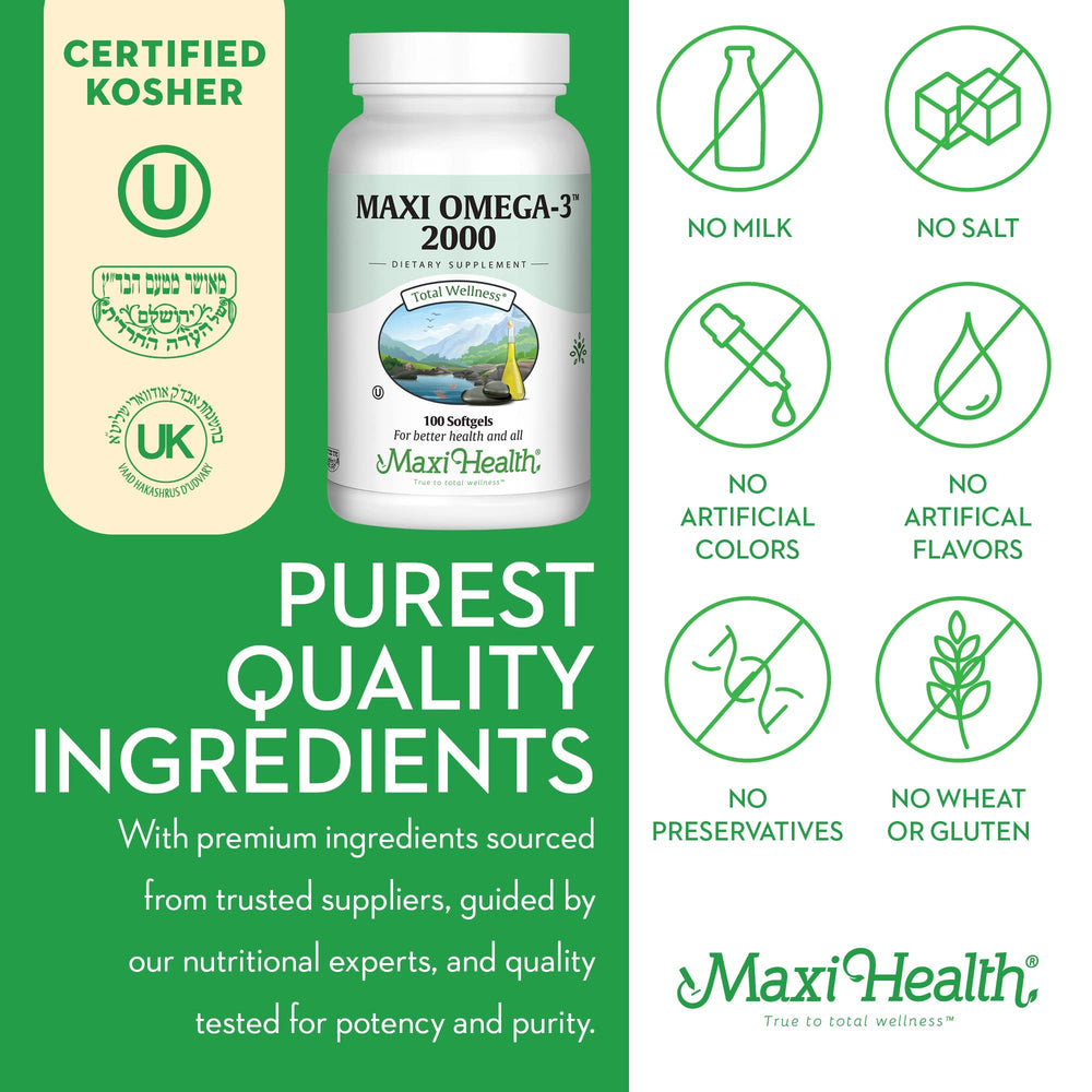 Kosher Omega-3 supplement free of common allergens