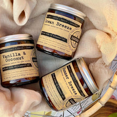 Refillable glass jar for future candles
