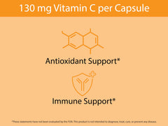 60-capsule bottle with natural vitamin C concept