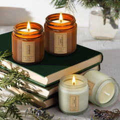 Kraft gift box packaging for holiday candle set