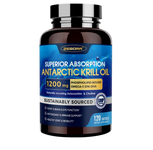 Krill Oil 1200 mg bottle front label