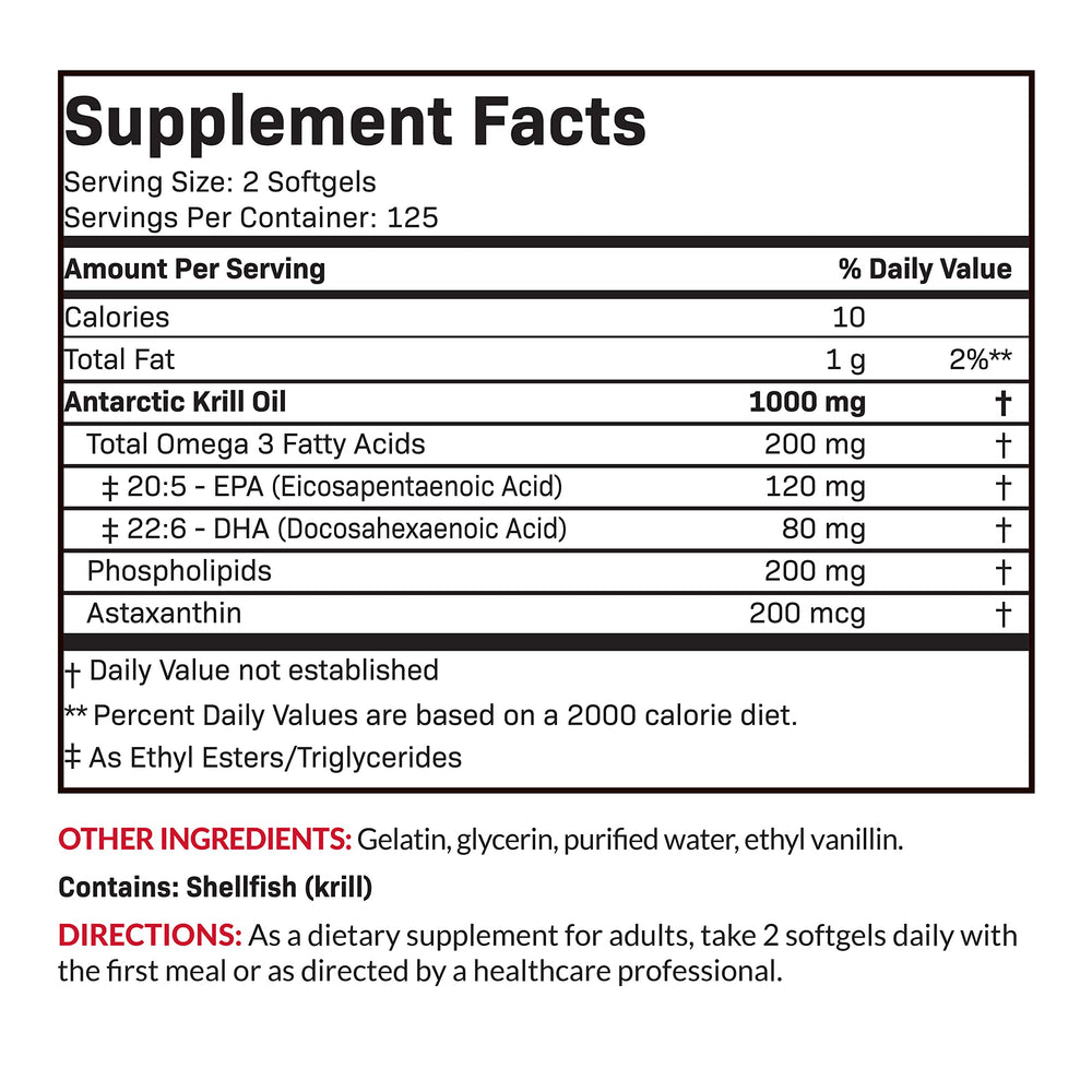 125 servings per bottle label