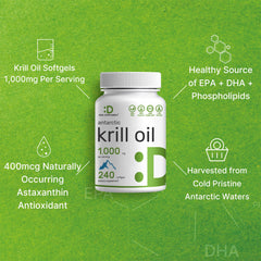 Krill oil softgels 4-in-1 benefits for heart and joints