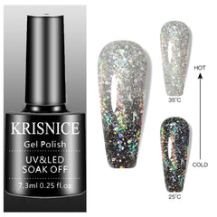 KRISNICE UV LED curing session shows rapid gel set.