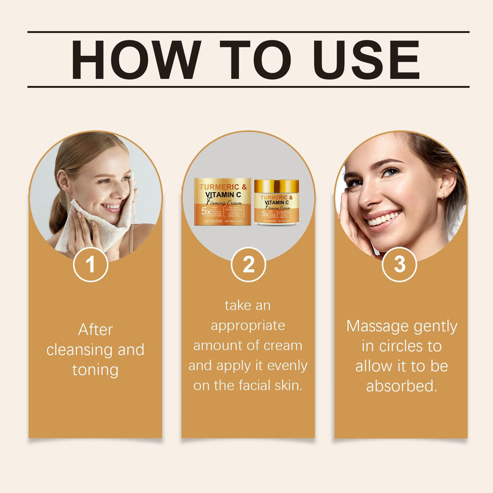 Krmspe Turmeric Face Cream used day and night for convenient routine