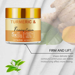 Ingredient panel of Krmspe Turmeric Face Cream featuring turmeric extract
