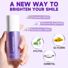 Close-up of purple toothpaste texture