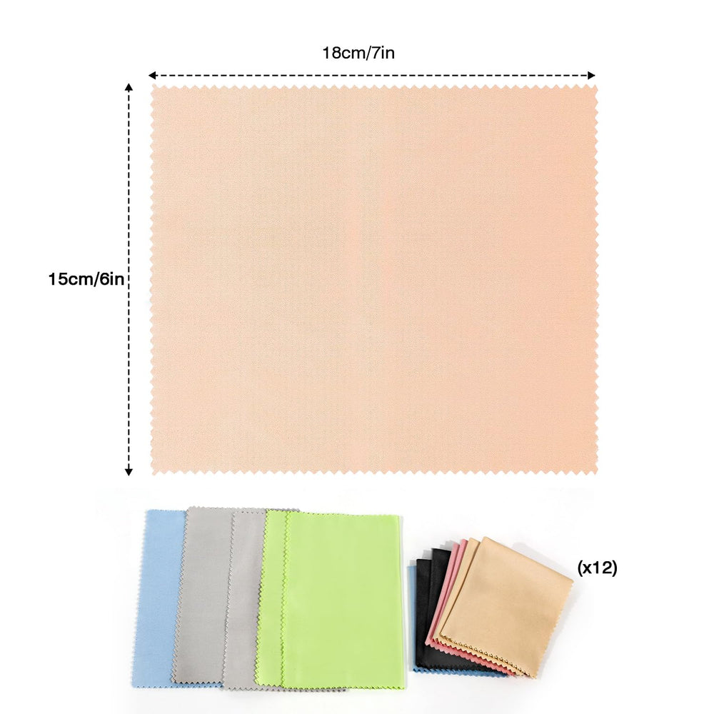 Kukifun 12-pack microfiber cloths - grey, 6x7 inches