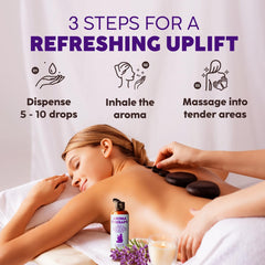 Hands warming and applying Kukka Aromatherapy Massage Oil