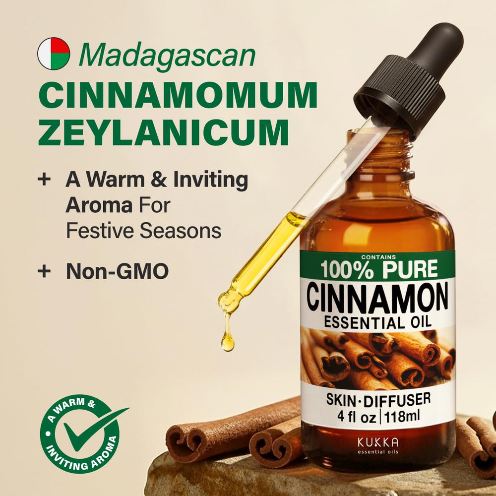 Dropper releasing cinnamon essential oil