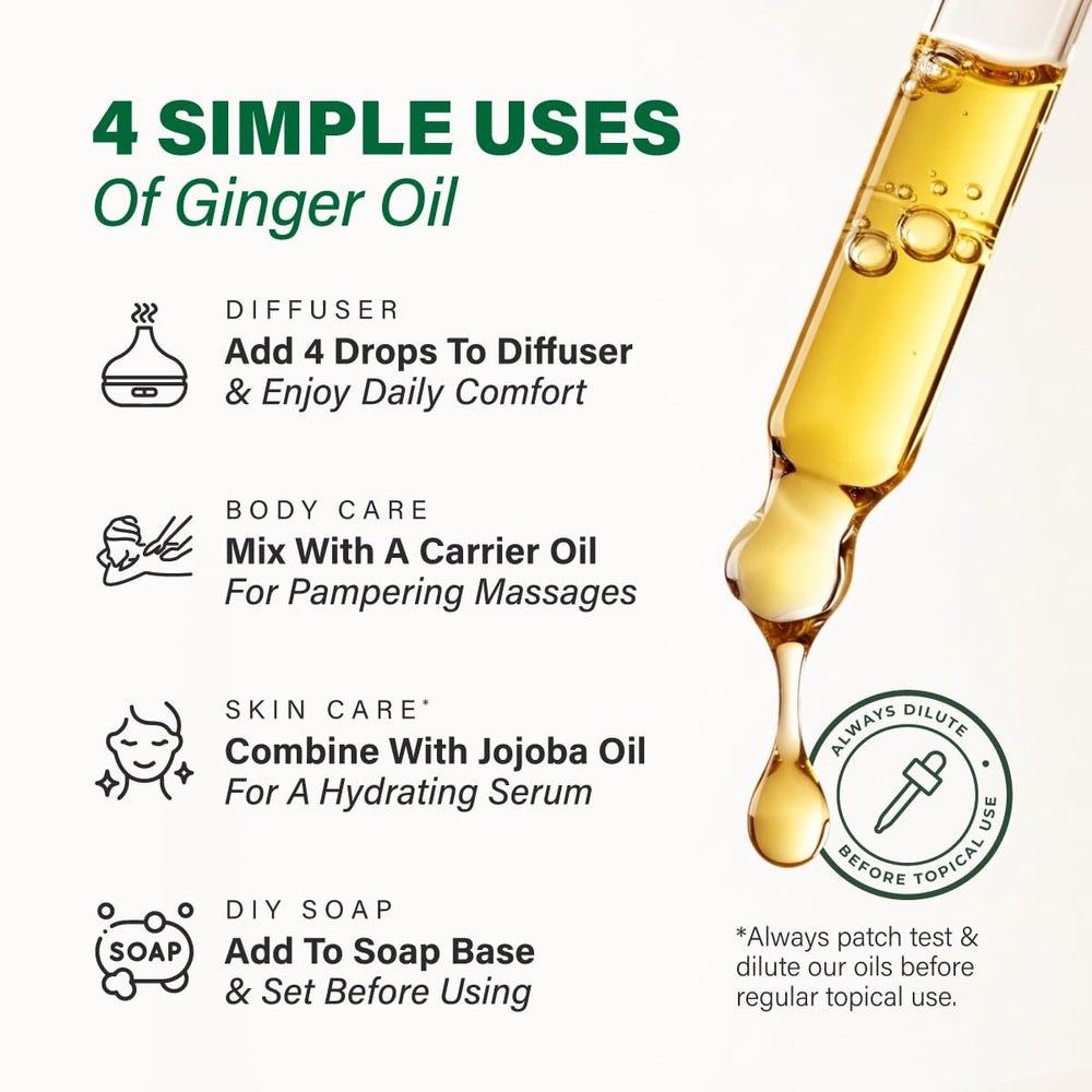Ginger essential oil for soap making and DIY crafts