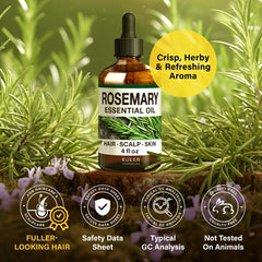 KUKKA Rosemary essential oils 4oz for hair care close-up