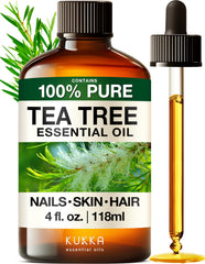 KUKKA Tea Tree Essential Oil 4 oz bottle with dropper