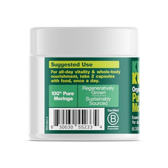 Moringa capsules dosage label