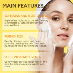 KunMan lemon turmeric honey soap suitable for face and body use