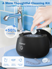 Cleaner tablets and warm water setup for use