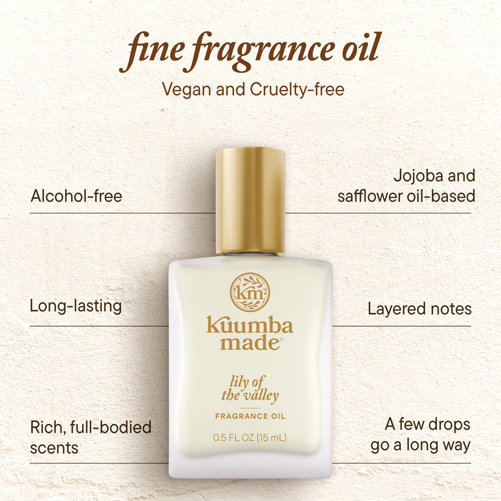Product packaging and branding for Lily Of The Valley fragrance oil
