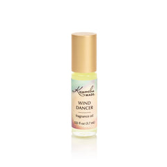 Kuumba Made Wind Dancer fragrance oil bottle, compact and long-lasting fragrance for travel.