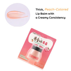 Kwailnara Milk Lip Balm Peach Flavor adds natural tint and fruity aroma.