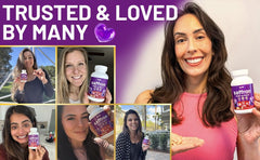 Ingredient highlights showing vegan and non-GMO attributes