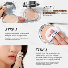 KYDA Mineral Powder concealer application for seamless coverage.