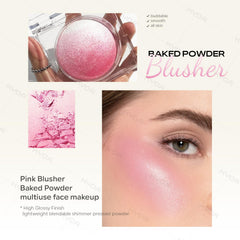 KYDA Pink Baked Blush highlighter glow highlights cheekbones with a natural, luminous finish.