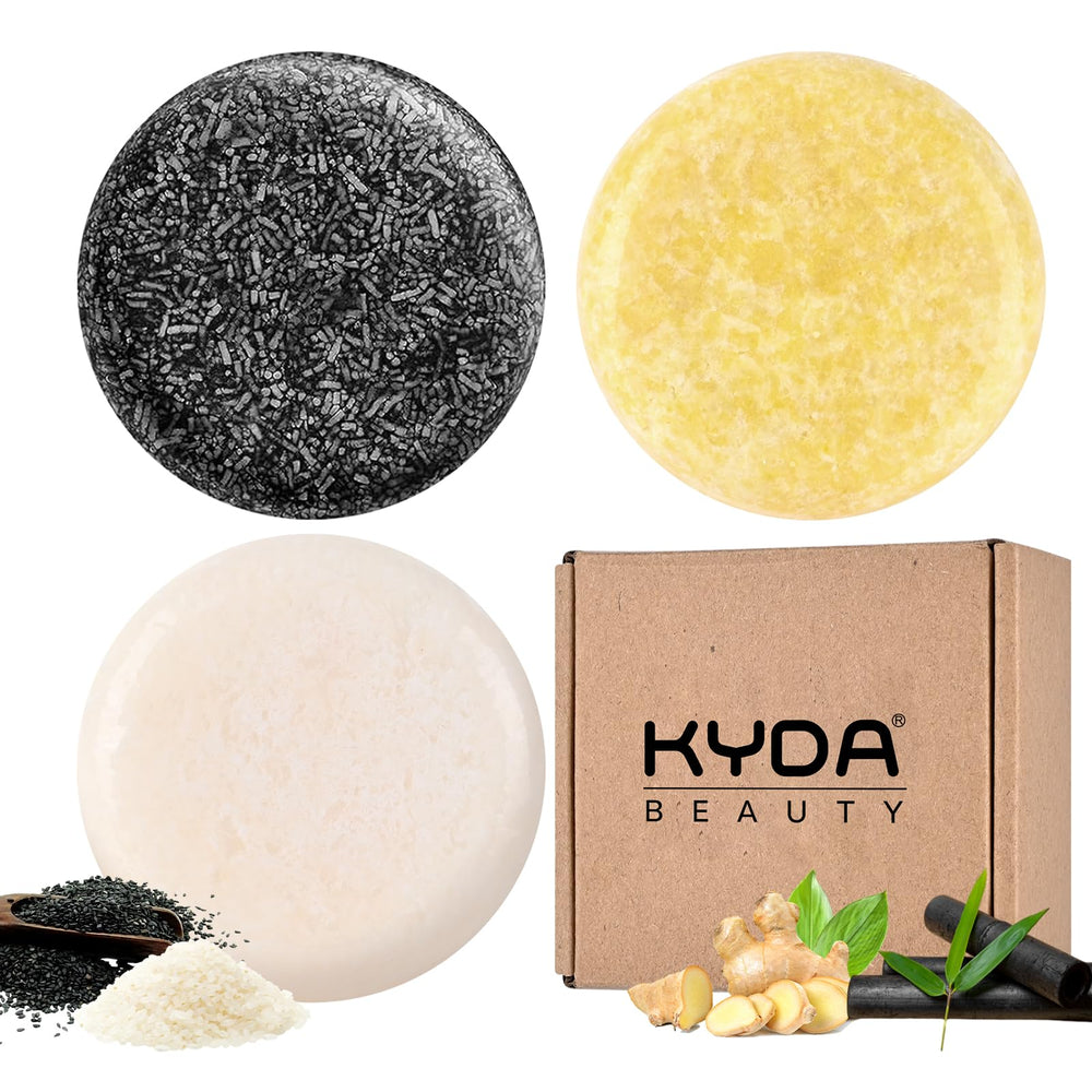 KYDA shampoo bar lather highlighting hair growth potential and moisture