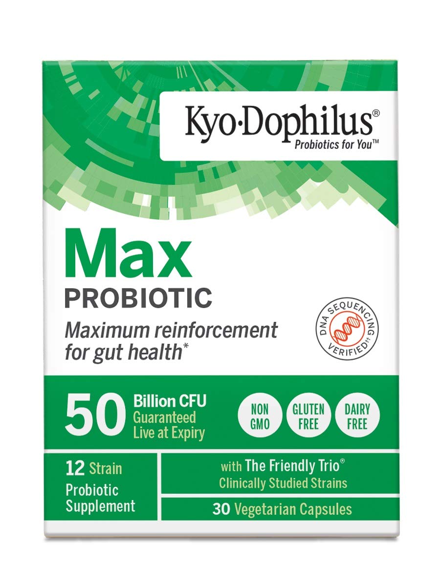 Kyo-Dophilus Max Probiotics 30 capsules back panel