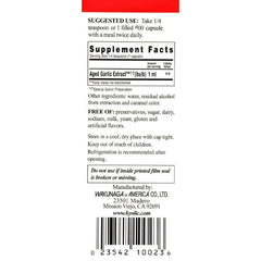 Odorless Kyolic AGE aged garlic extract capsules for immune and cardiovascular support