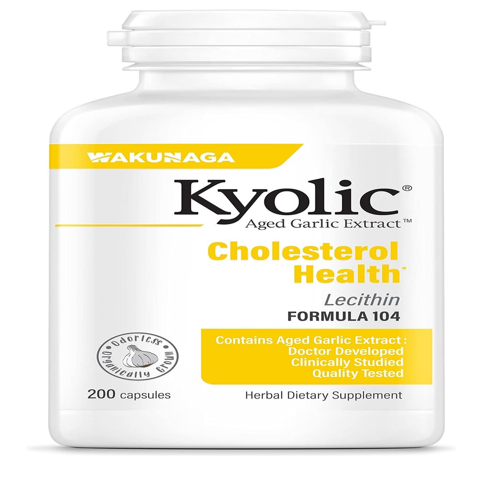 Hero image of Kyolic Aged Garlic Extract Formula 104 bottle, 200 capsules