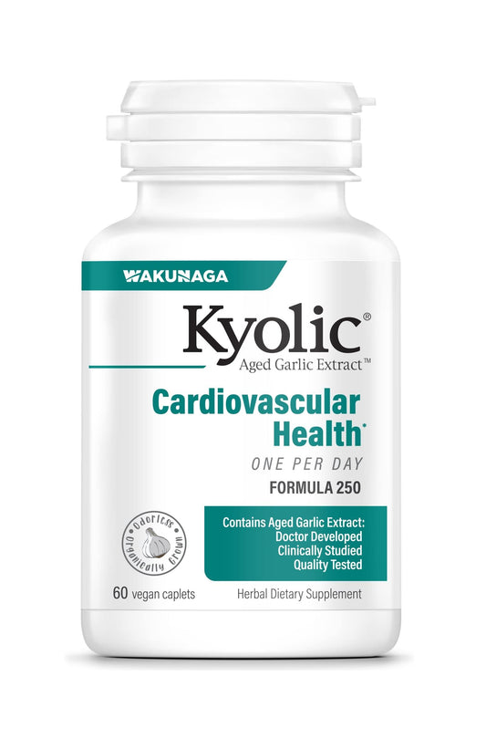 Kyolic Aged Garlic Extract Formula 250 bottle with 60 caplets