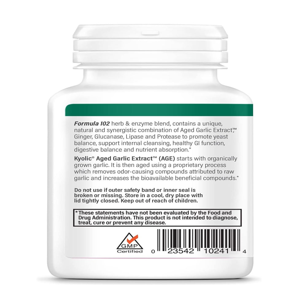 Kyolic Formula 102 odorless aged garlic