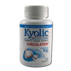 Kyolic Formula 106 Aged Garlic Extract Circulation - 3 Pack (300 Capsules)