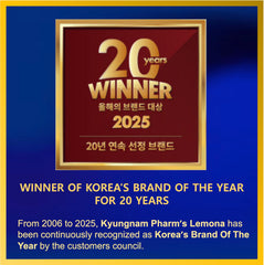 Kyung Nam Pharm LEMONA branding and heritage.