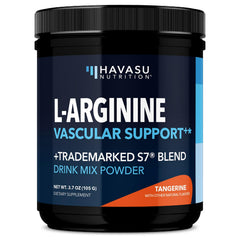 Front bottle shot of L-Arginine Powder Tangerine flavor