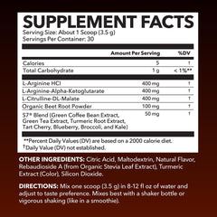 Side view of L-Arginine Powder Tangerine bottle