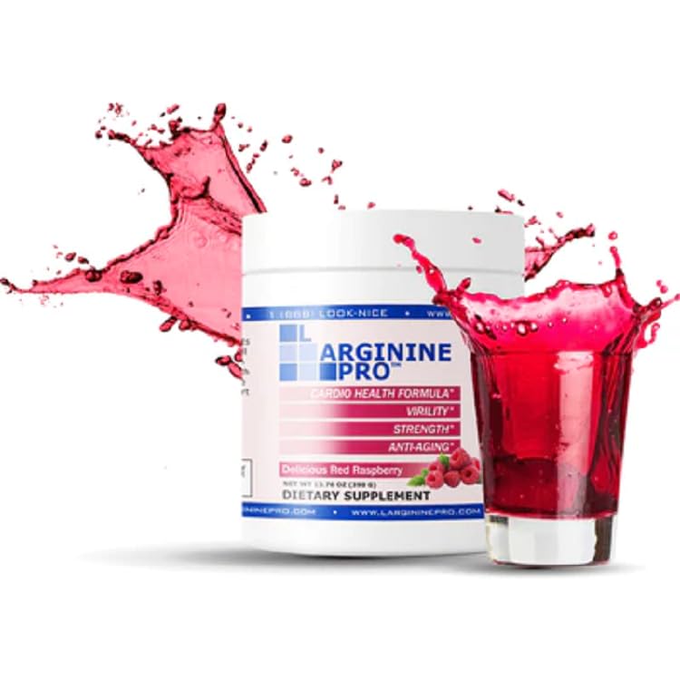 L-Arginine Pro ingredients and vitamins on packaging