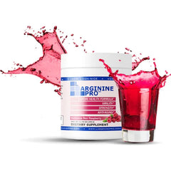 L-Arginine Pro ingredients and vitamins on packaging