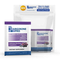 Single-serve L-Arginine Pro packet ready for mixing on the move