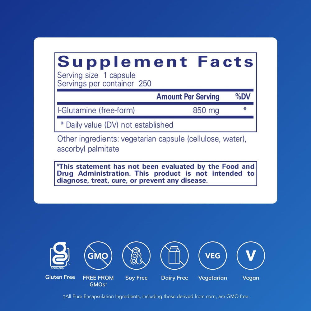 Graphic highlighting L-Glutamine's immune support and digestive benefits