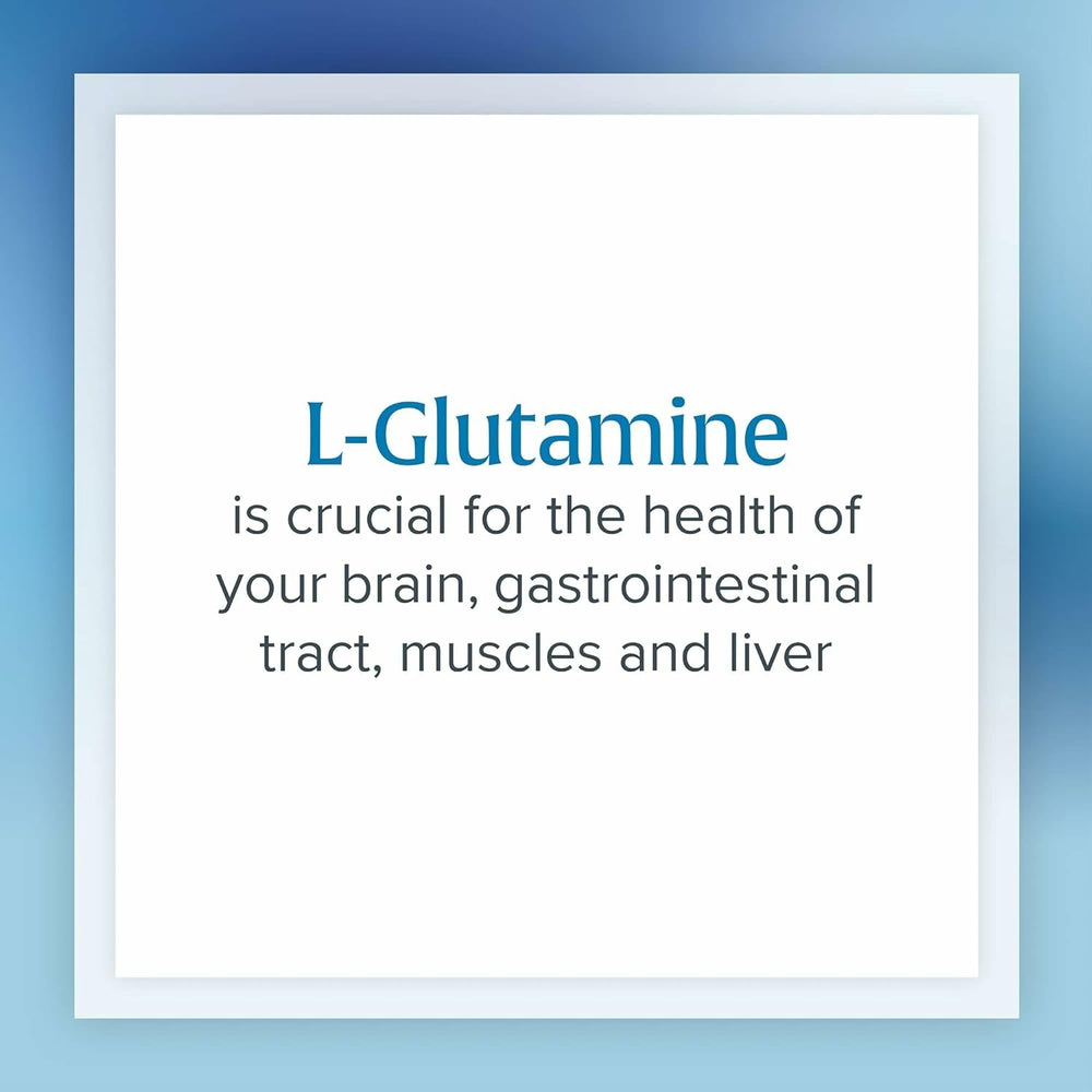 Free-from sugar, gluten, soy, and common allergens on L-Glutamine powder