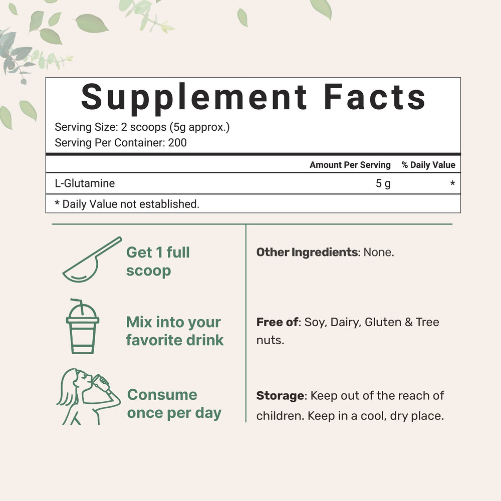 Non-GMO gluten-free L Glutamine powder